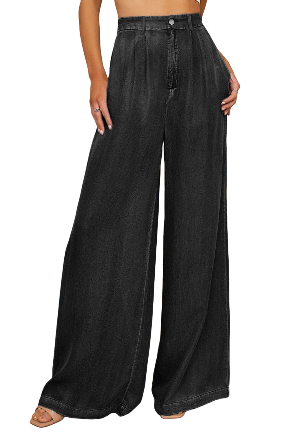 Tencel Wide Leg Soft Denim Pants