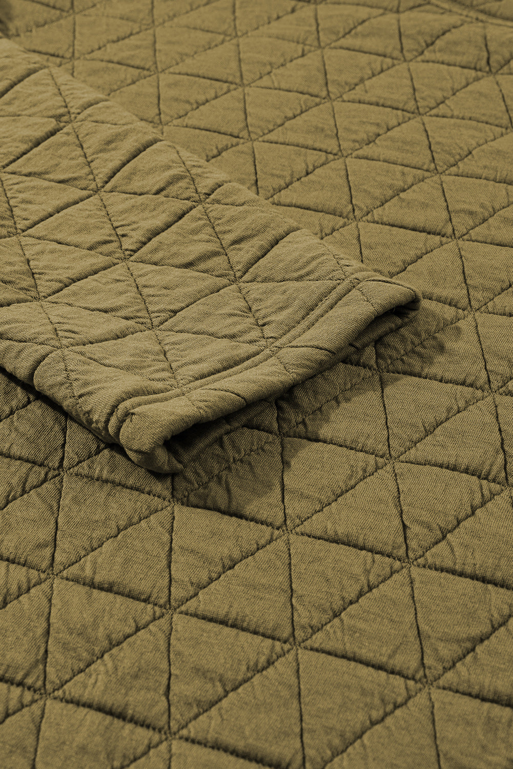 Parchment Quilted Patchwork Exposed Seam Hoodie