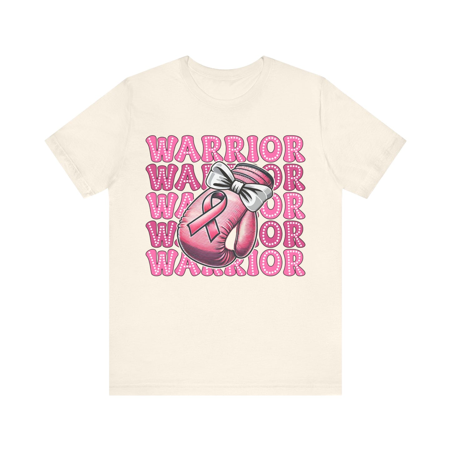 Breast Cancer Warrior Stacked Jersey Short Sleeve Tee
