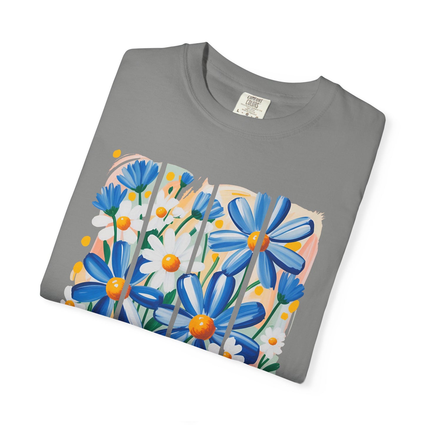 Blue Daisy Summer Vibes Garment-Dyed T-shirt