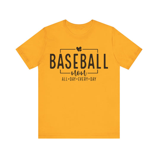 Baseball Mom All Day Every Day Jersey Short Sleeve Tee