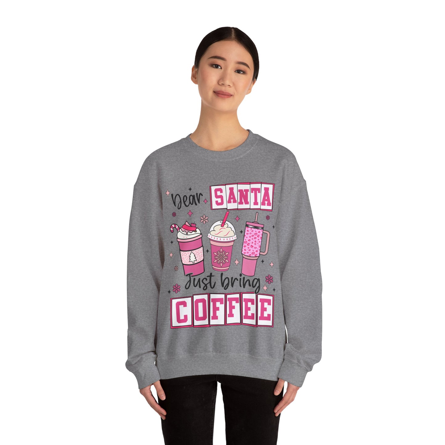 Dear Santa Just Bring Coffee Heavy Blend™ Crewneck Sweatshirt
