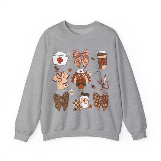 Nurse Turkey Heavy Blend™ Crewneck Sweatshirt