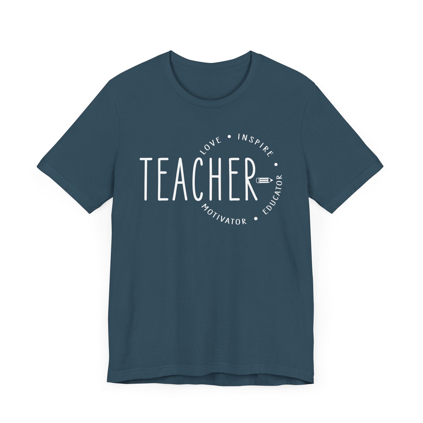 Teacher Love Inspire Motivator Educator Jersey Short Sleeve Tee