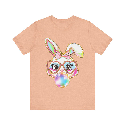 Bubble Blowing Bunny Jersey Short Sleeve Tee