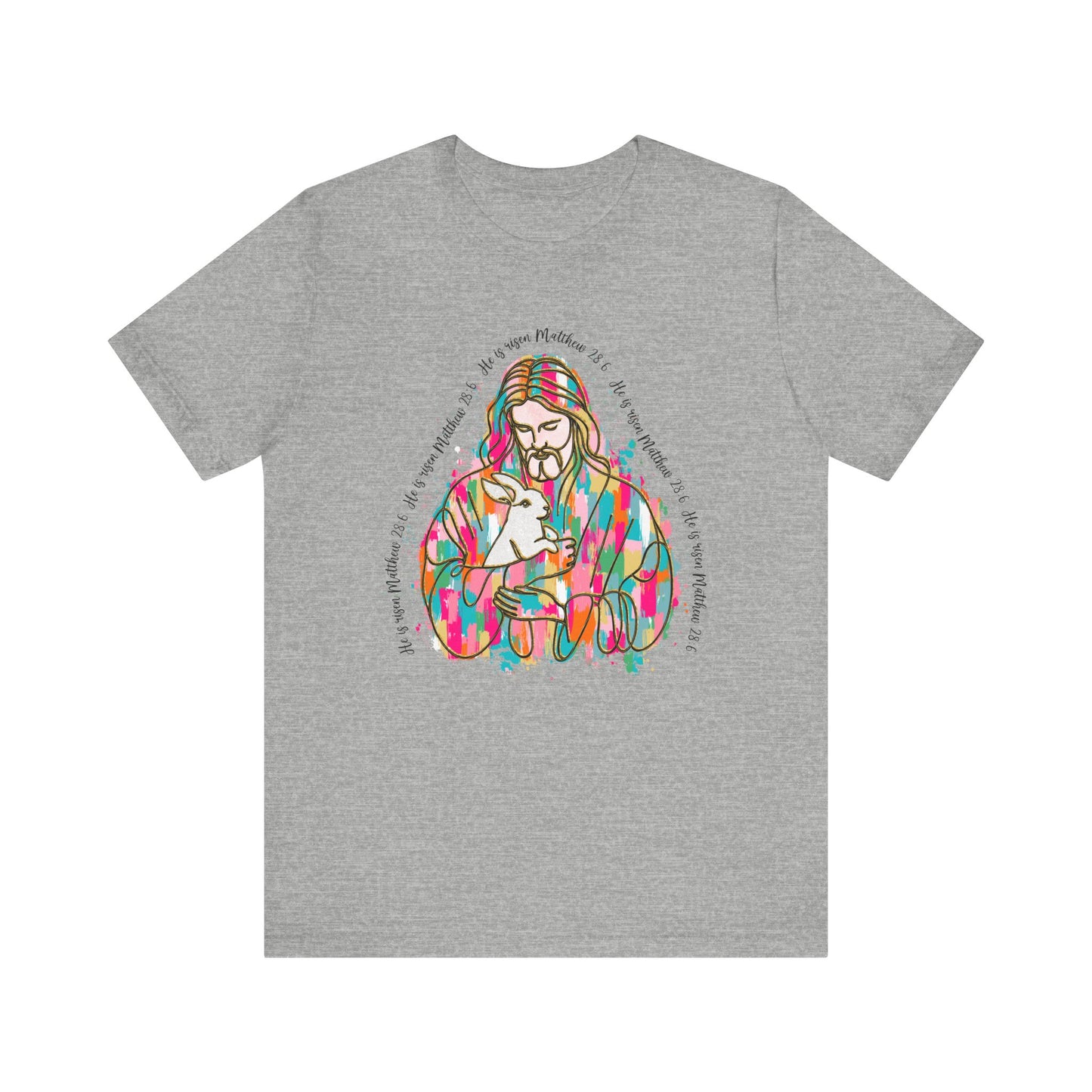 Brush Stroke Easter Jesus Jersey Short Sleeve Tee