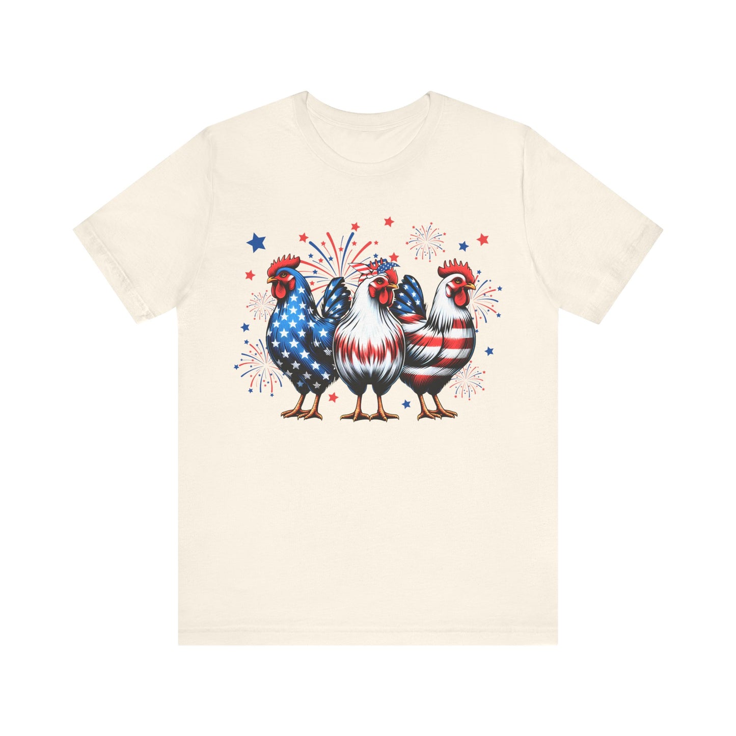 Patriotic Chickens Jersey Short Sleeve Tee