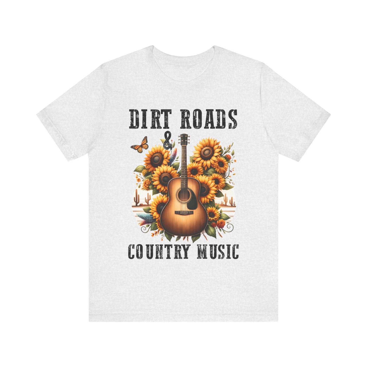 Dirt Roads and Country Music Jersey Short Sleeve Tee
