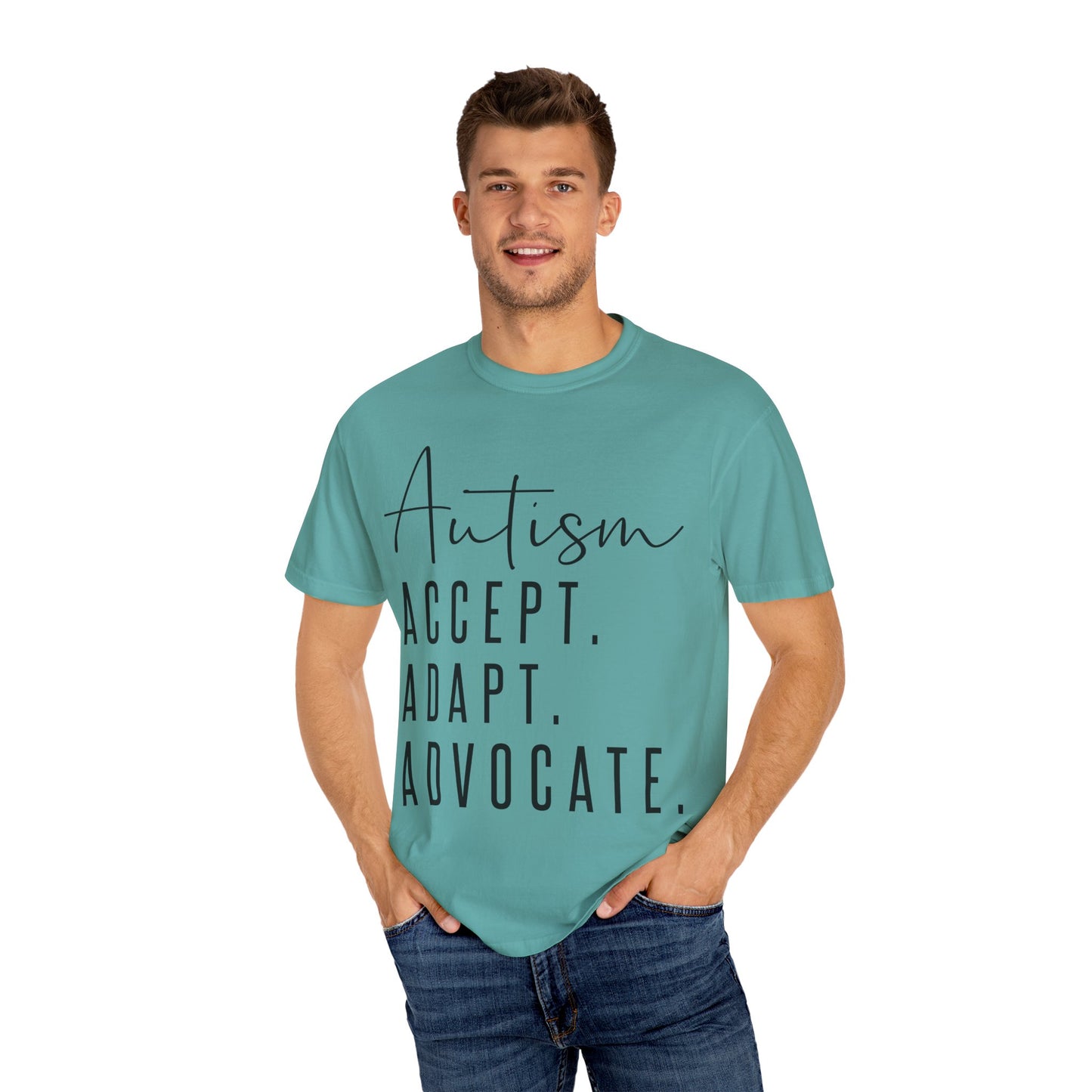 Autism Accept Adapt Advocate Garment-Dyed T-shirt