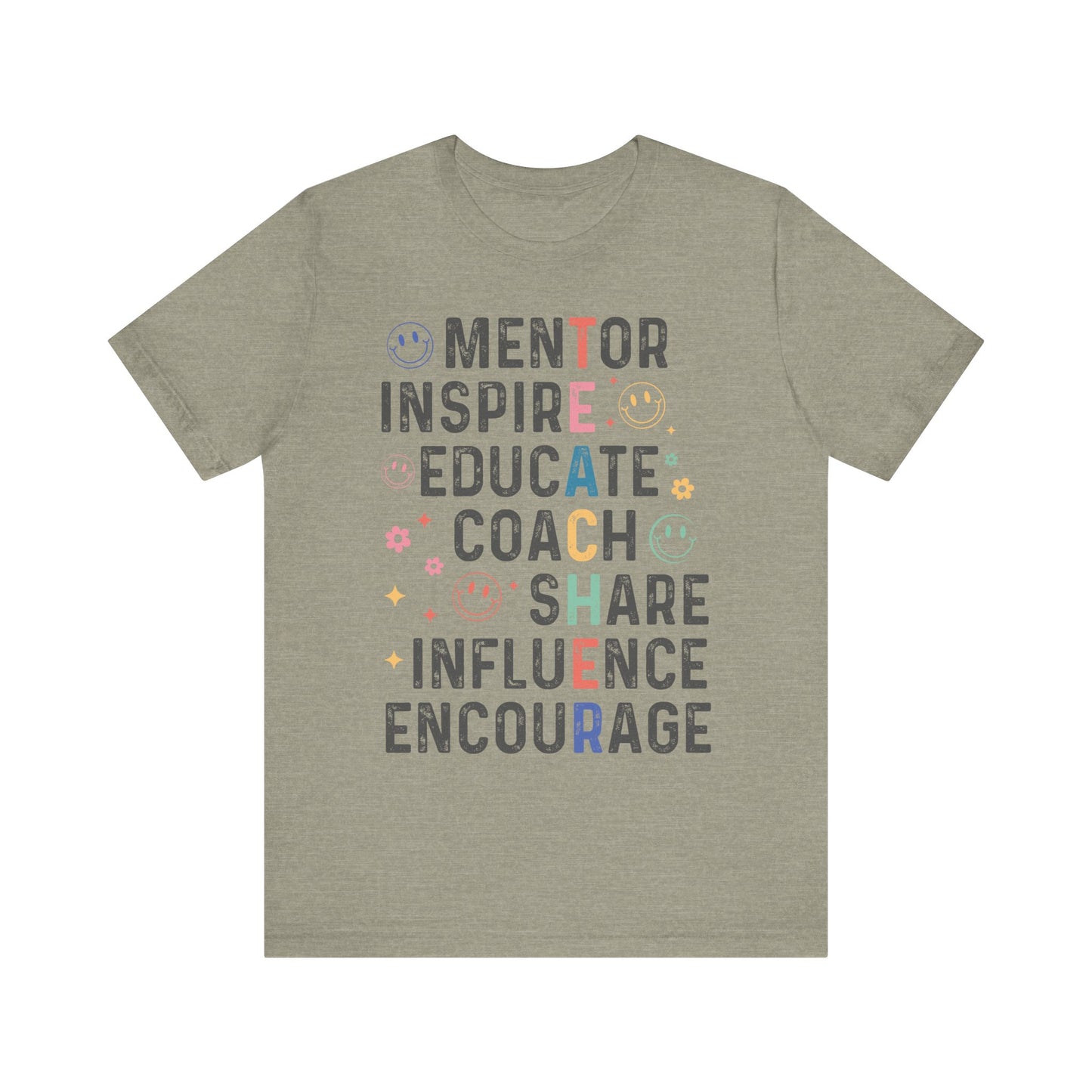T-E-A-C-H-E-R Jersey Short Sleeve Tee