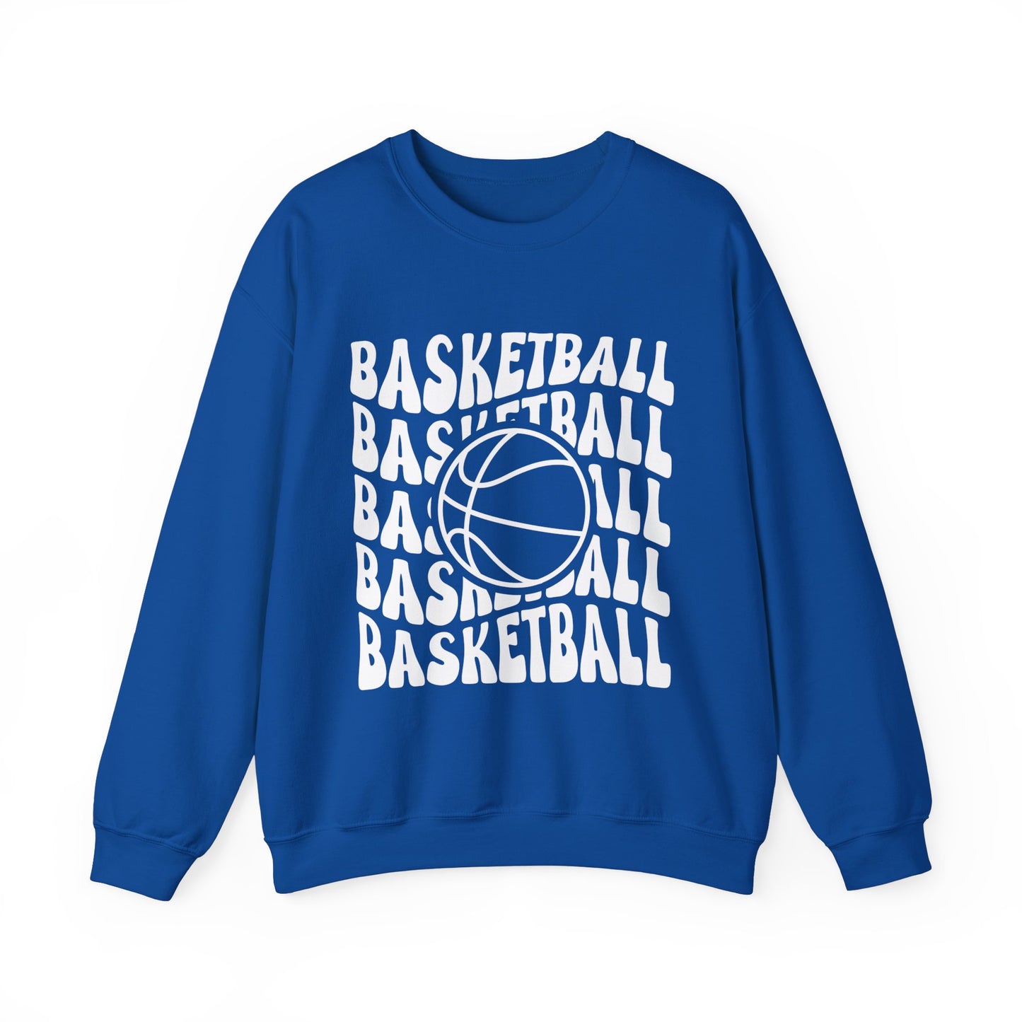 Retro Basketball Heavy Blend™ Crewneck Sweatshirt