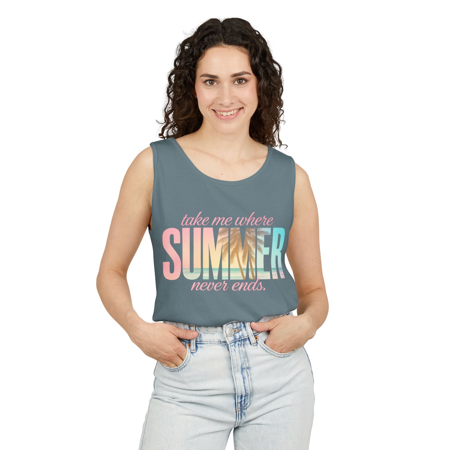 Summer Never Ends Garment-Dyed Tank Top
