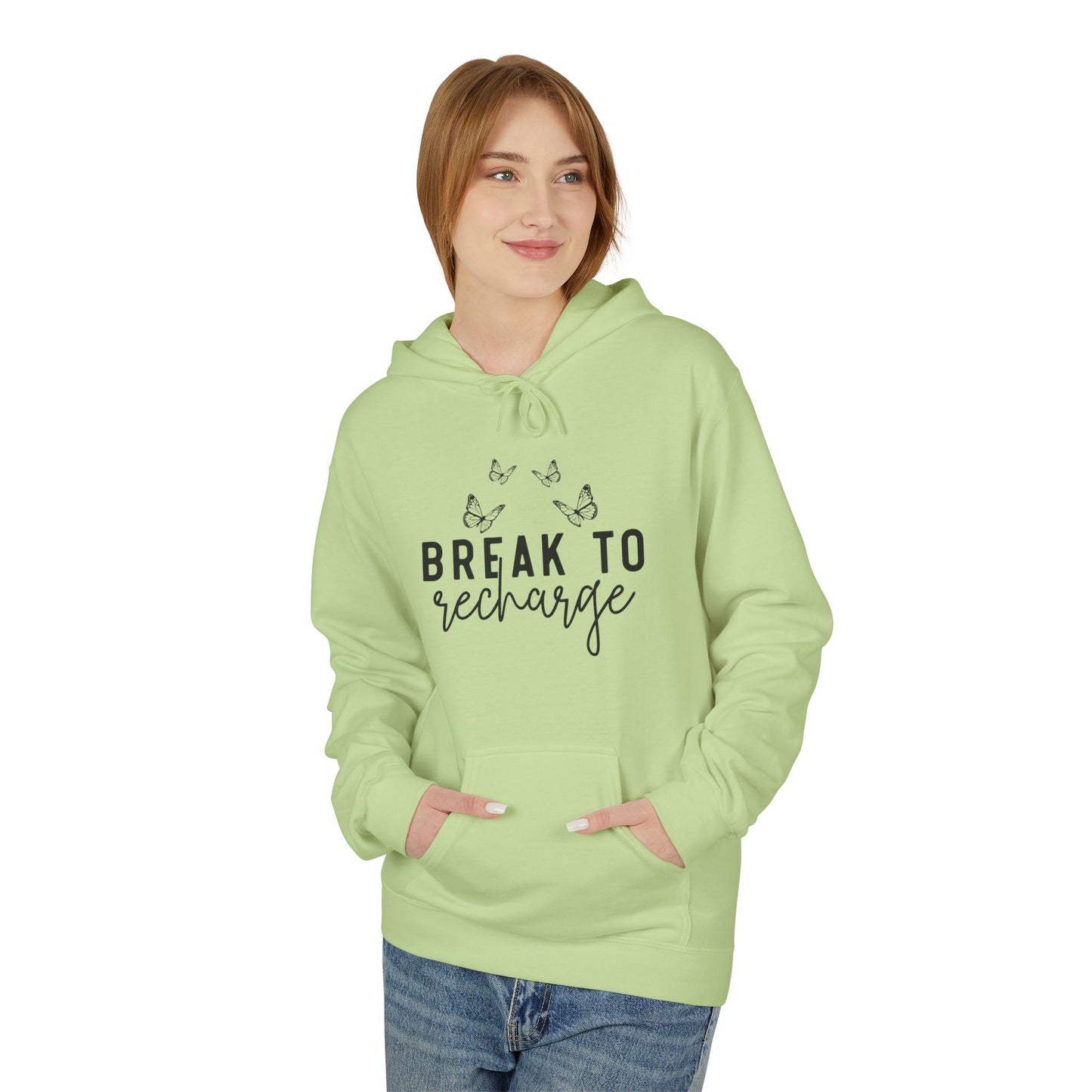 Break To Recharge Midweight Softstyle Fleece Hoodie