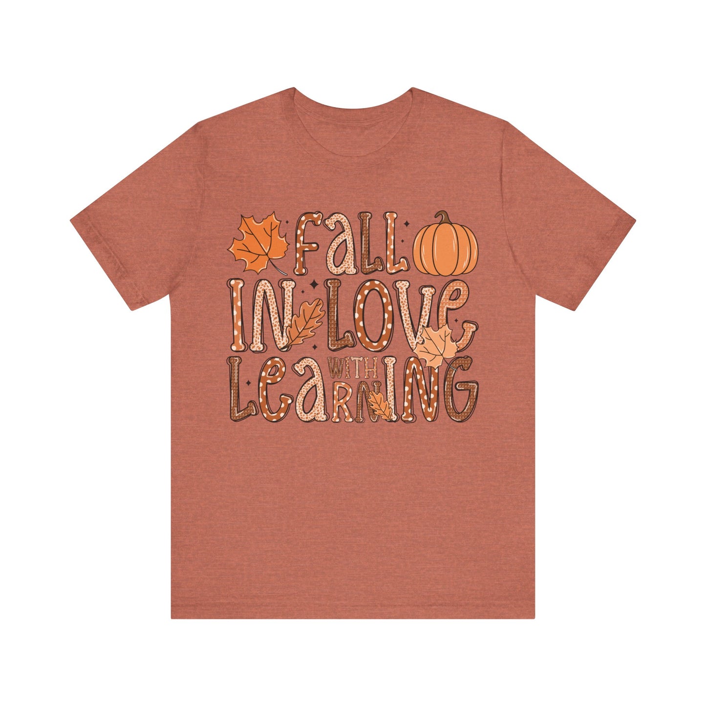 Fall In Love With Learning Jersey Short Sleeve Tee