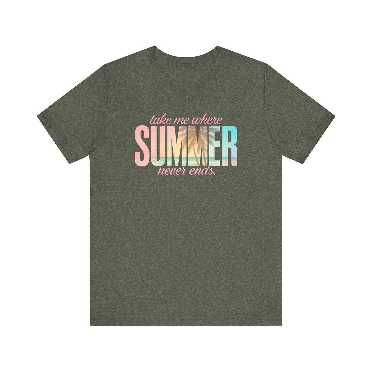 Summer Never Ends Jersey Short Sleeve Tee