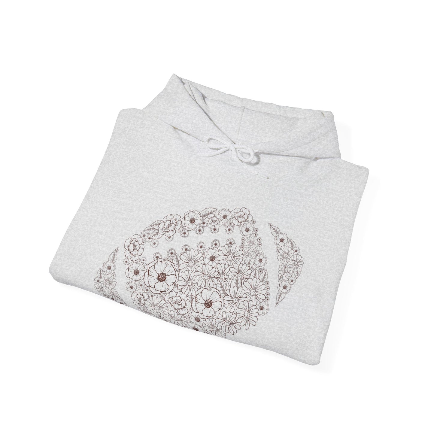 Floral Football Heavy Blend™ Hooded Sweatshirt
