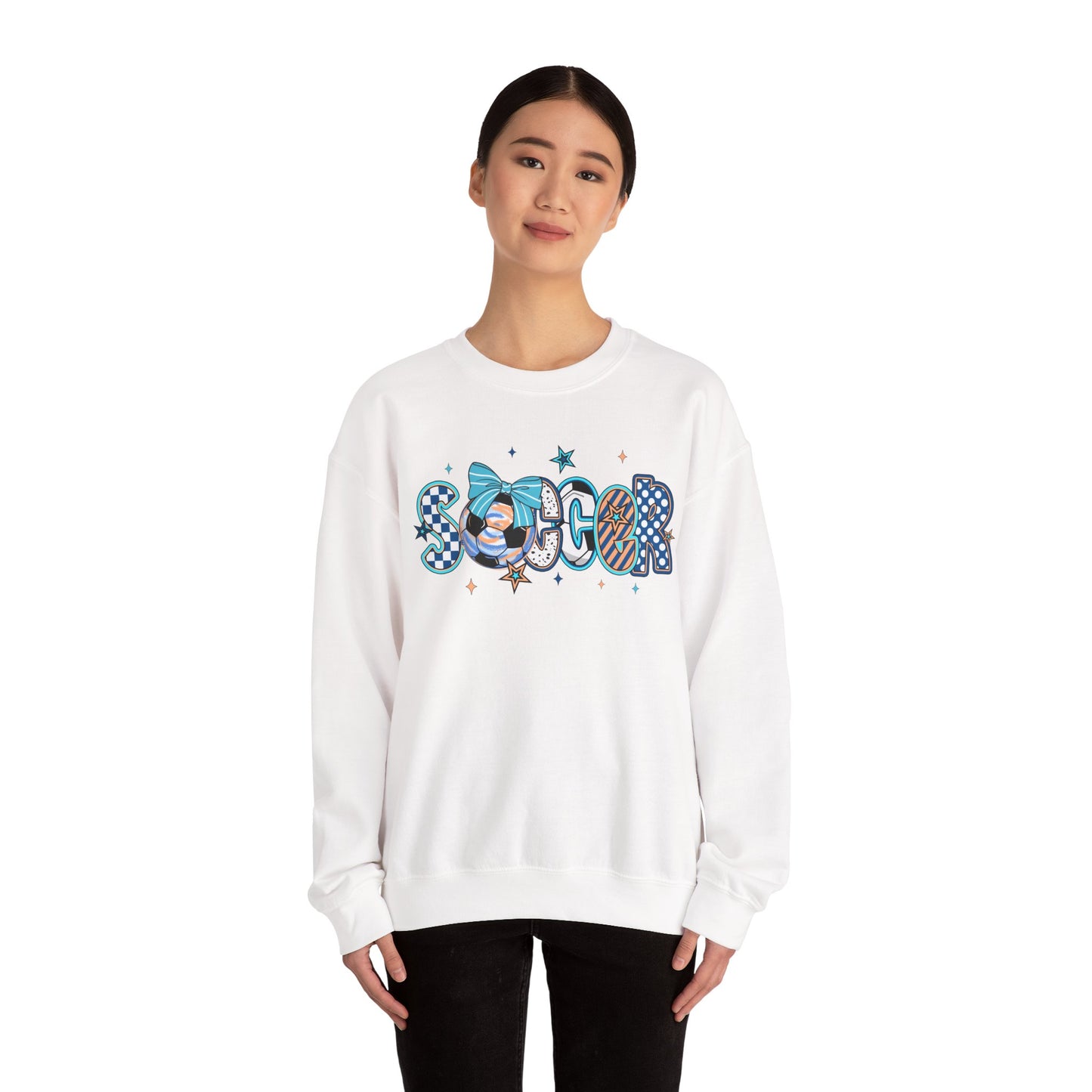 Doodle Soccer Heavy Blend™ Crewneck Sweatshirt