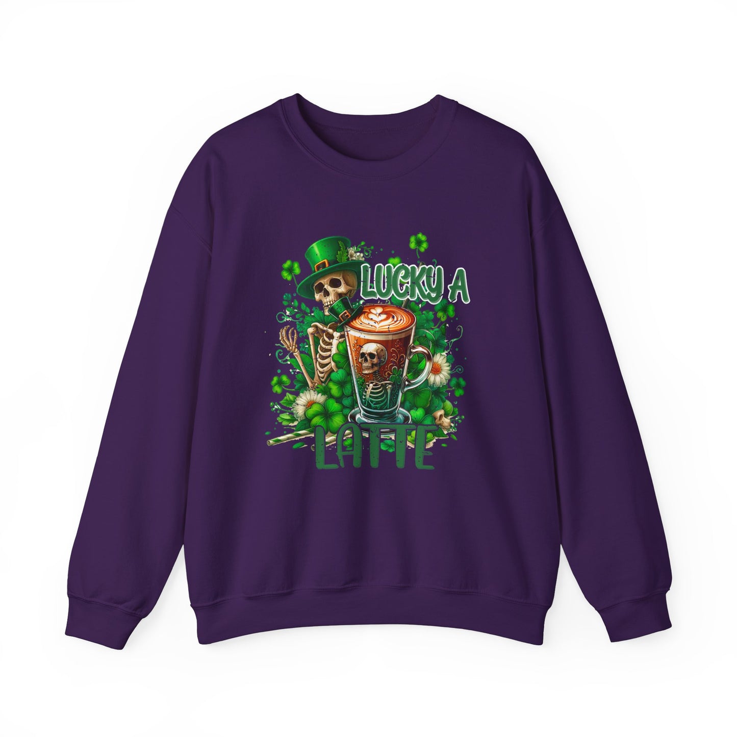 Lucky A Latte Skeleton Heavy Blend™ Crewneck Sweatshirt