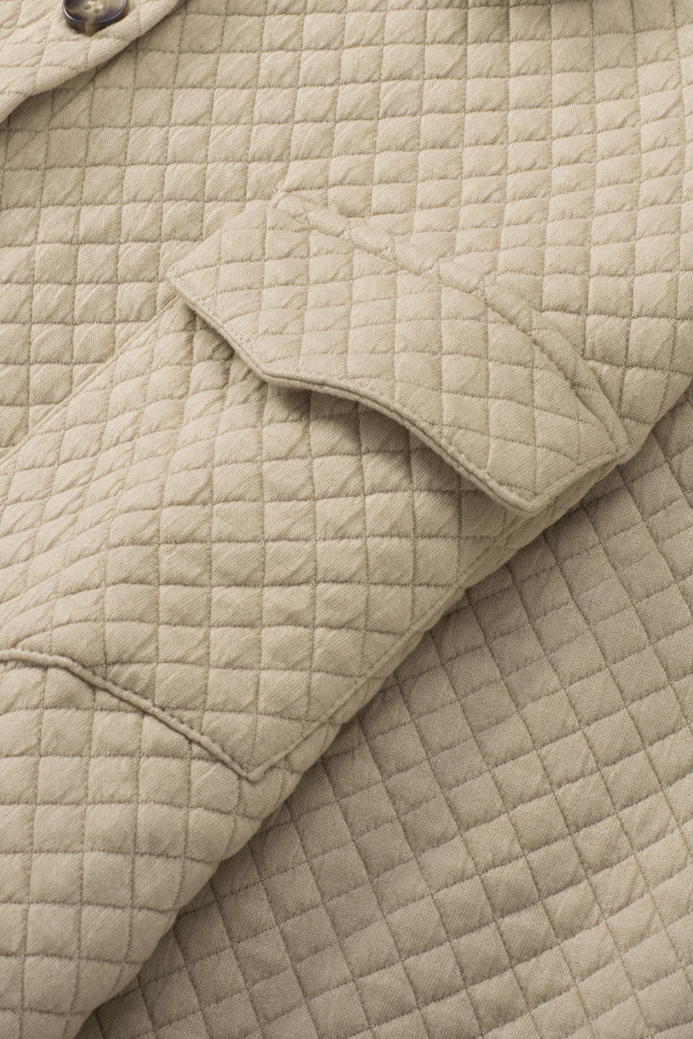 Gray Plus Size Quilted Pattern Shacket