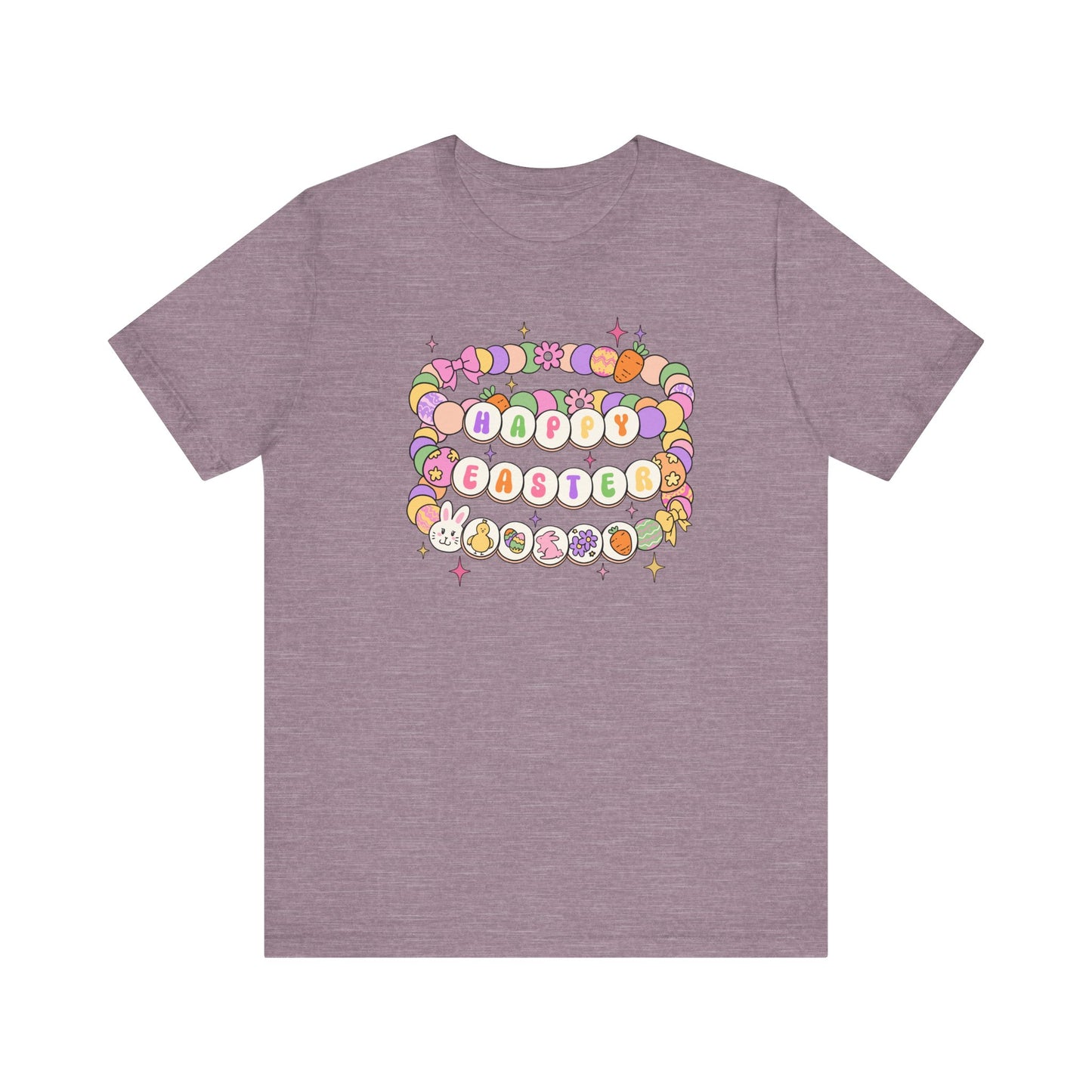 Happy Easter Beaded Bracelets Jersey Short Sleeve Tee
