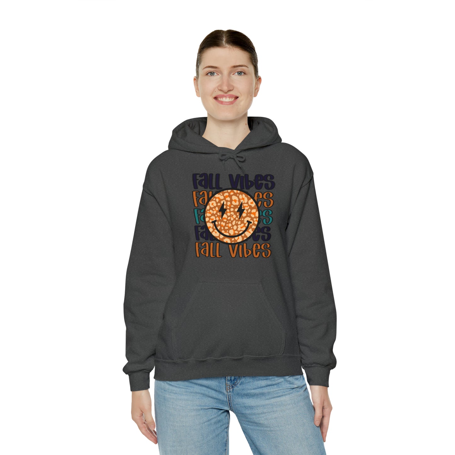 Fall Vibes Smile Heavy Blend™ Hooded Sweatshirt