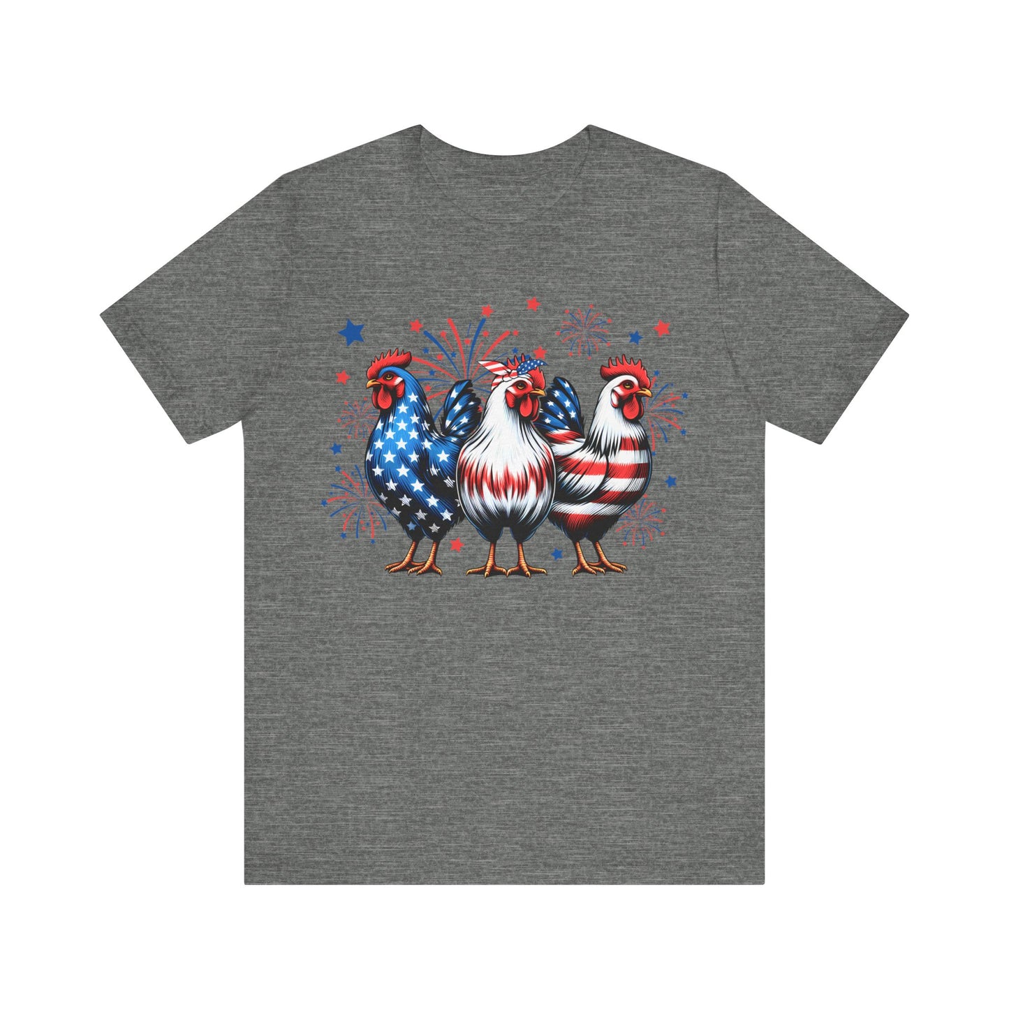 Patriotic Chickens Jersey Short Sleeve Tee