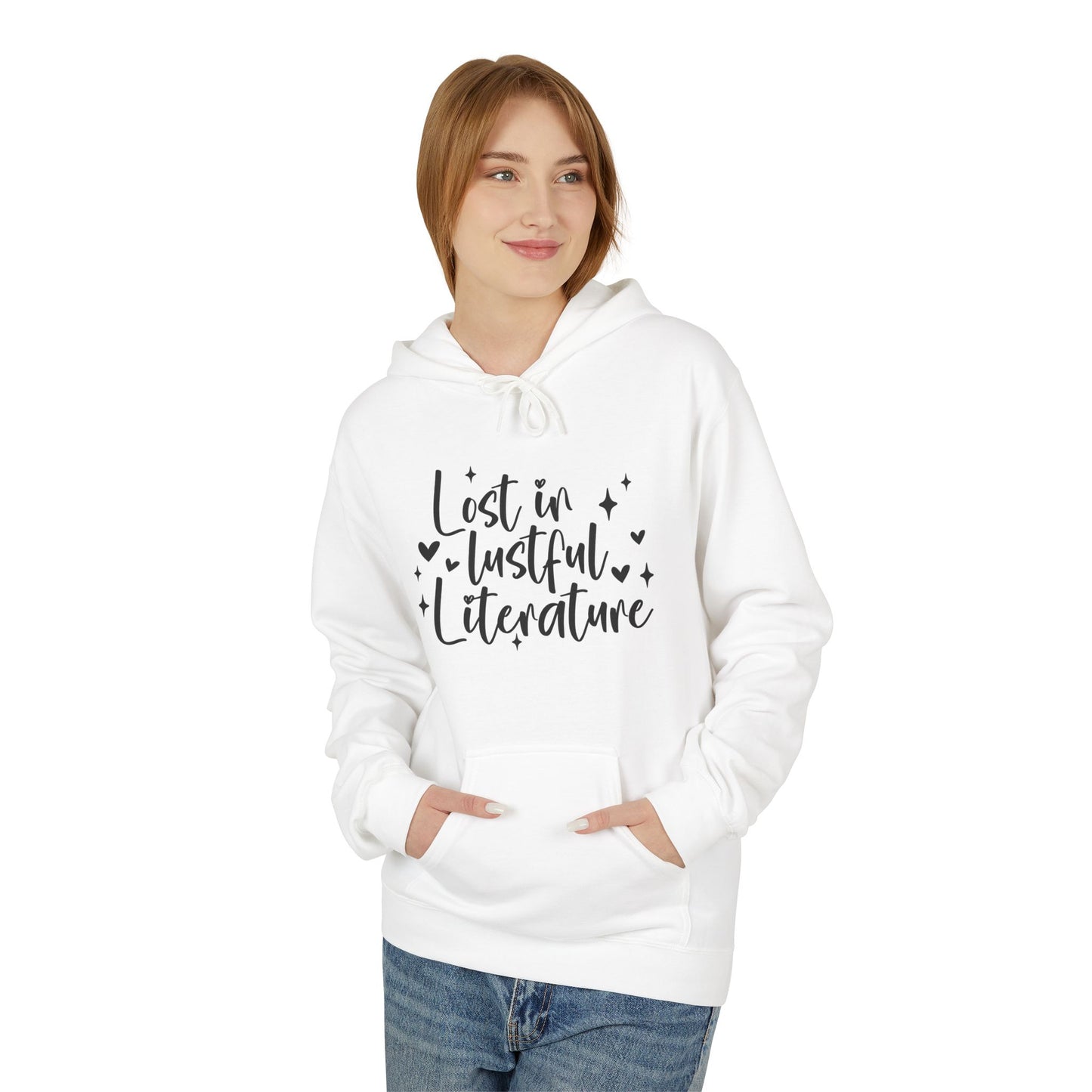 Lost in Lustful Literature Midweight Softstyle Fleece Hoodie