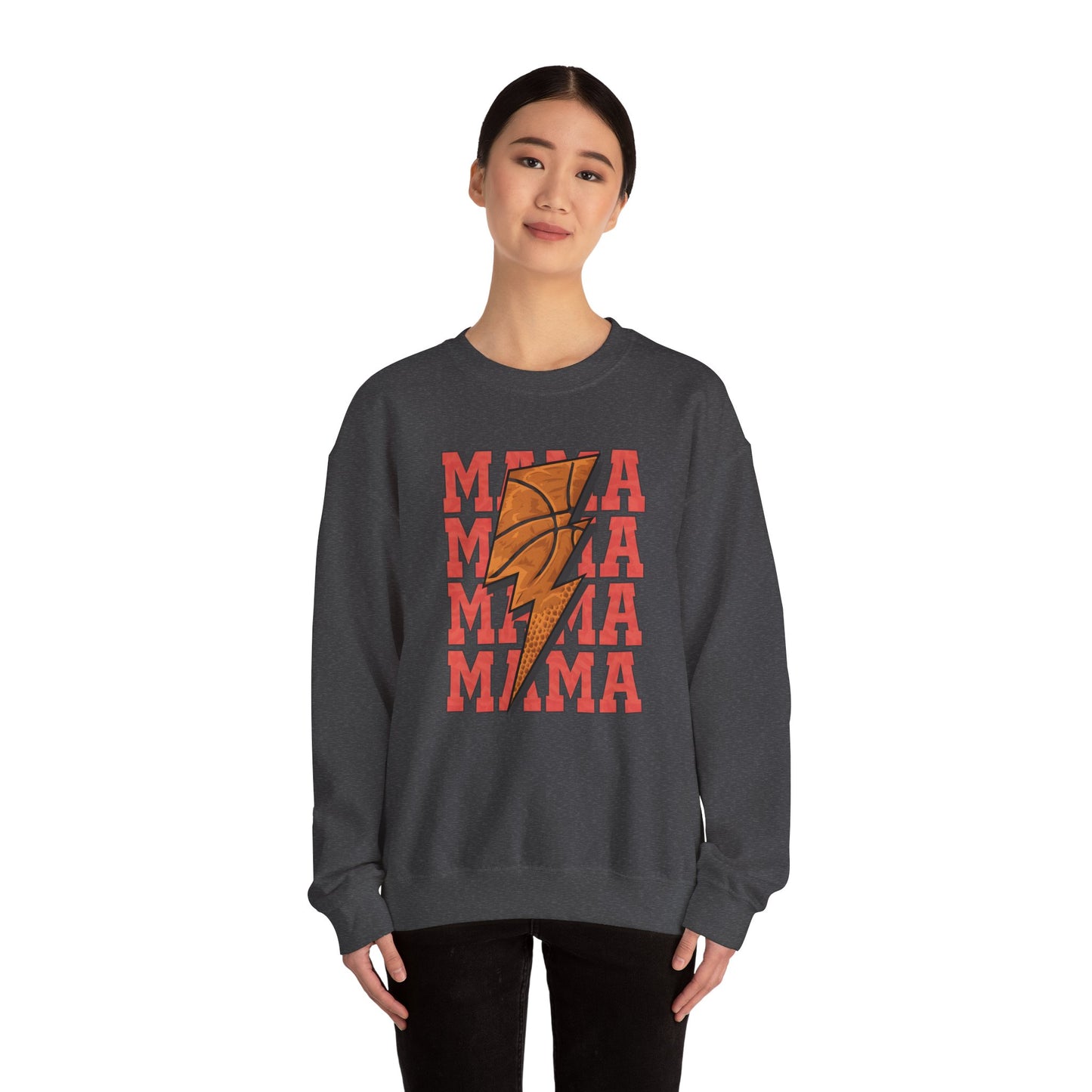 Stacked Basketball Mama Heavy Blend™ Crewneck Sweatshirt