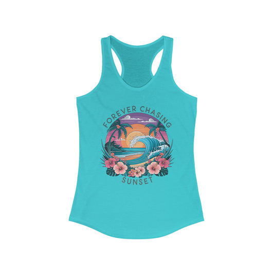 Forever Chasing Sunset Women's Ideal Racerback Tank