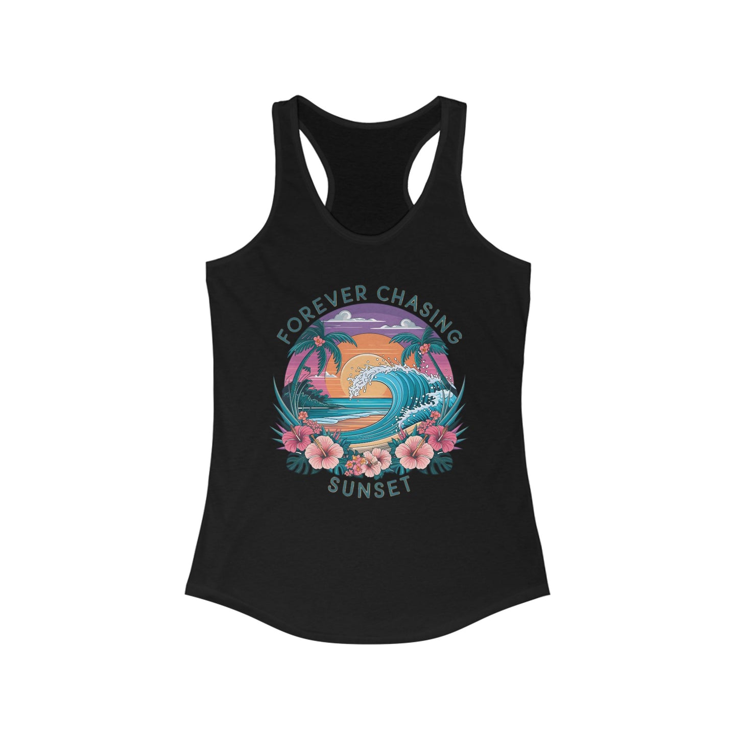 Forever Chasing Sunset Women's Ideal Racerback Tank