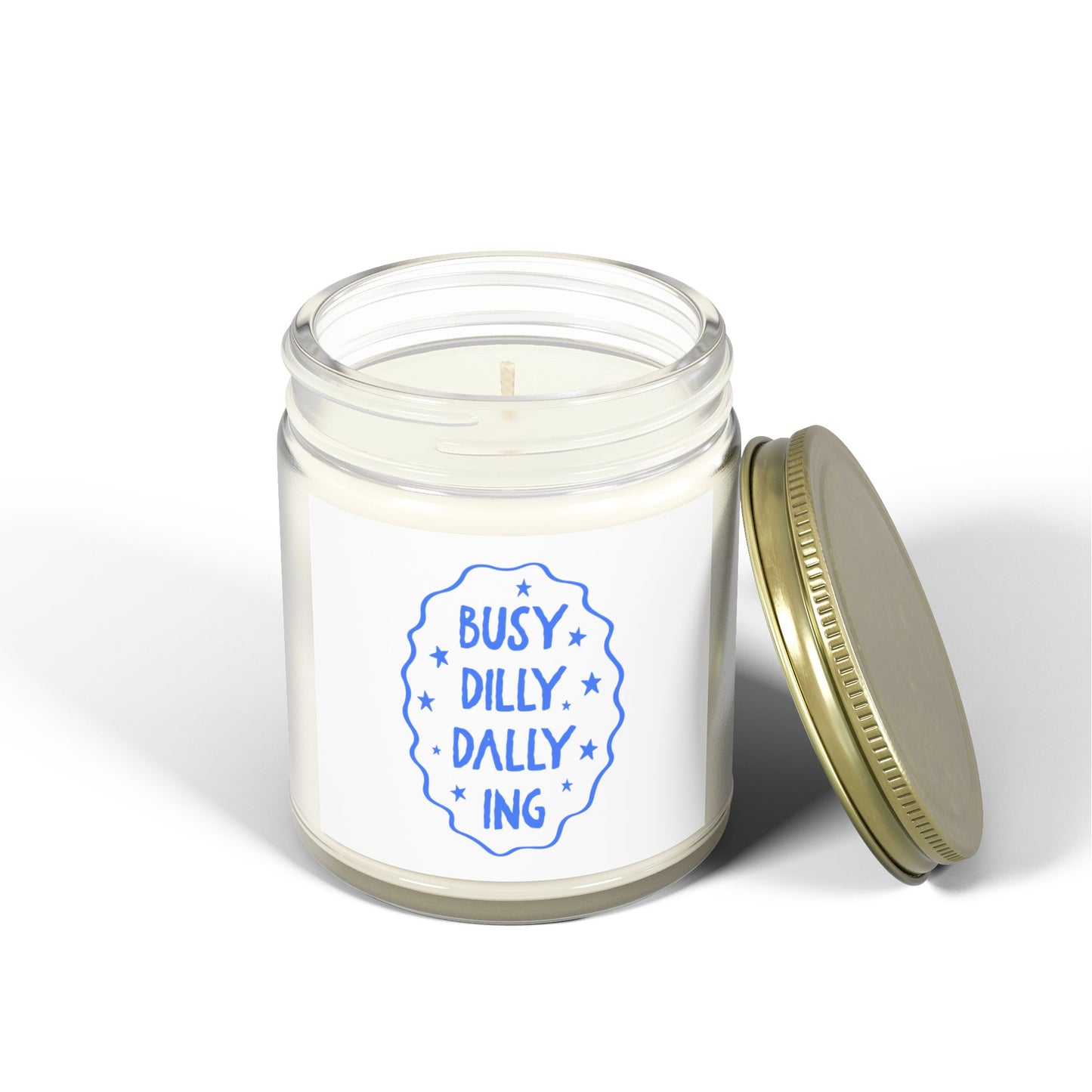 Busy Dilly Dallying Scented Candles, Coconut Apricot Wax (4oz, 9oz)