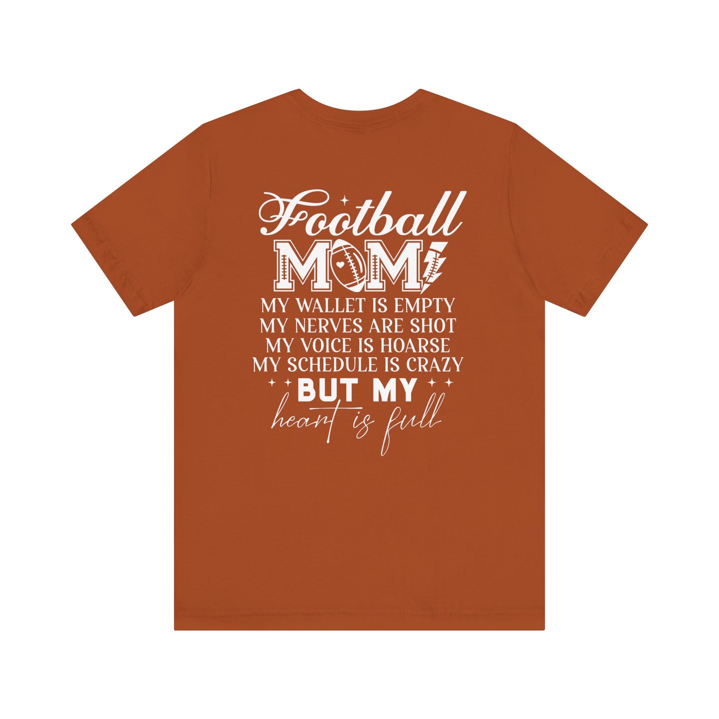 Football Mom F/B Jersey Short Sleeve Tee