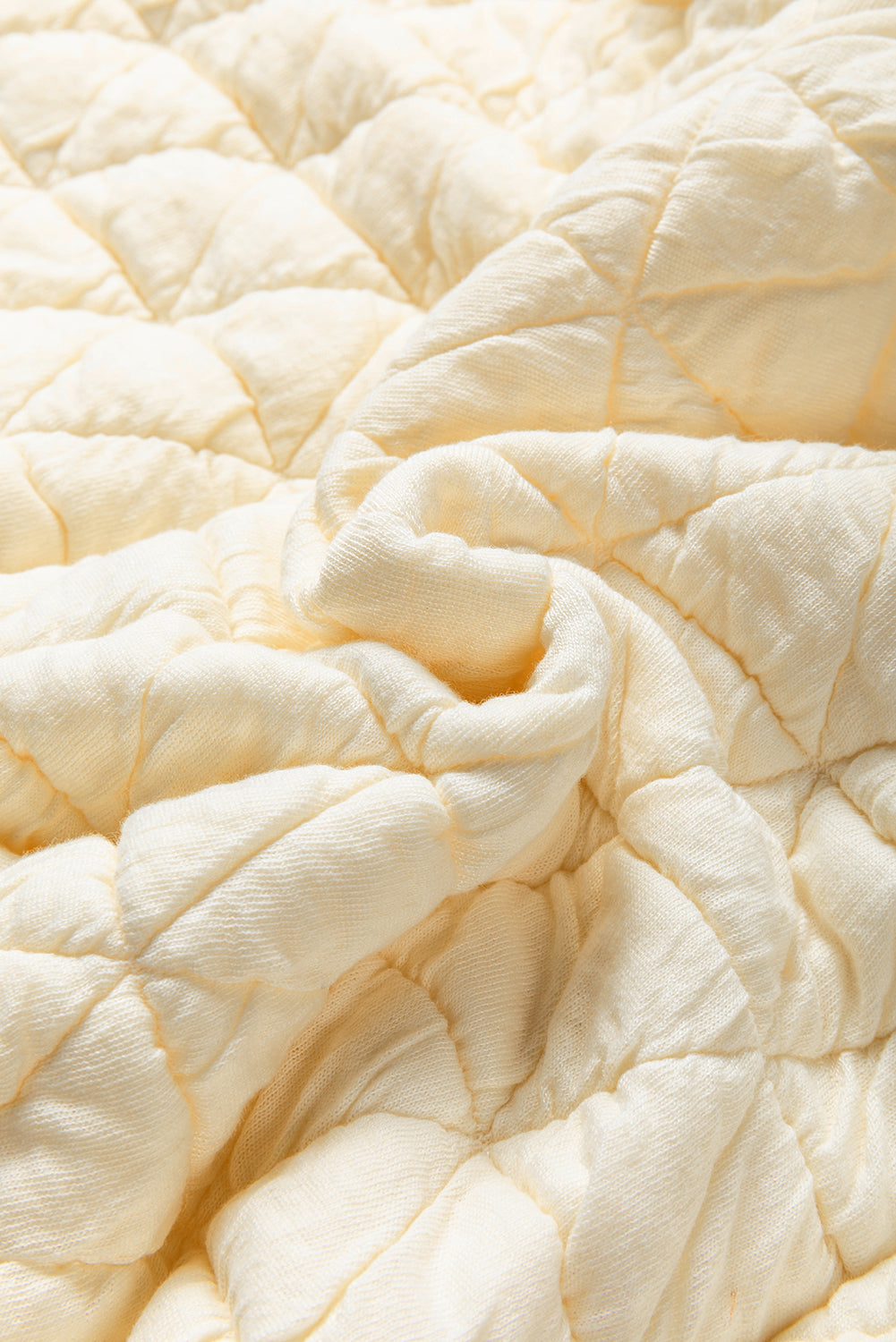 Parchment Quilted Patchwork Exposed Seam Hoodie