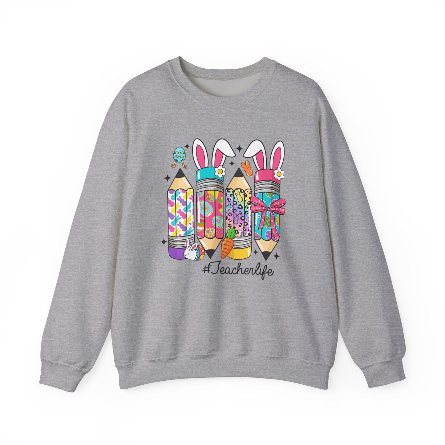 Easter Pencils Teacher Life  Heavy Blend™ Crewneck Sweatshirt