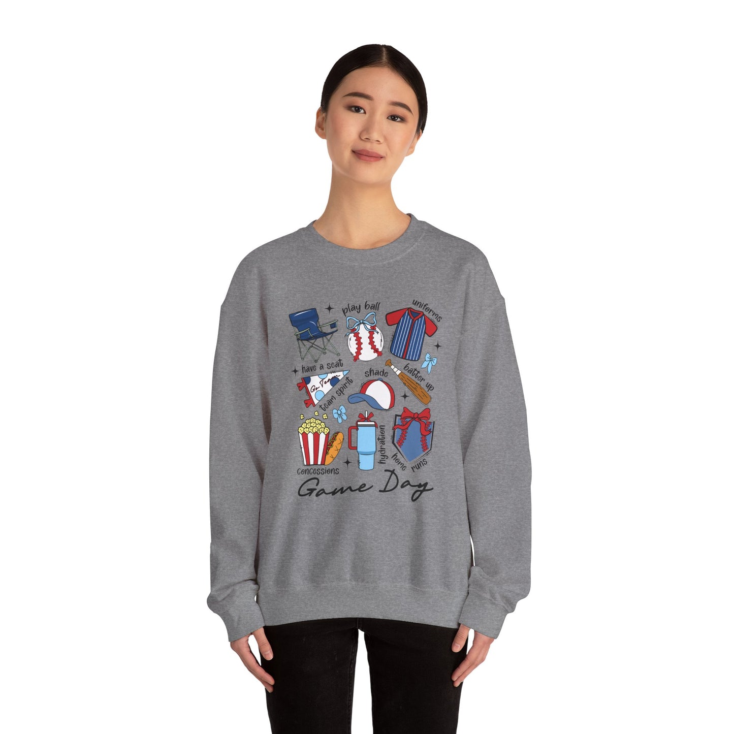 Game Day Essentials Baseball Heavy Blend™ Crewneck Sweatshirt