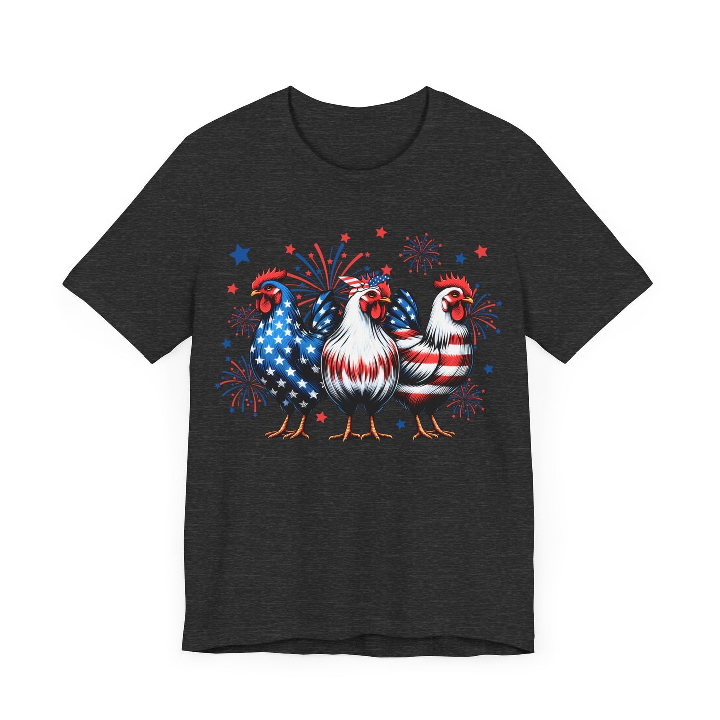Patriotic Chickens Jersey Short Sleeve Tee