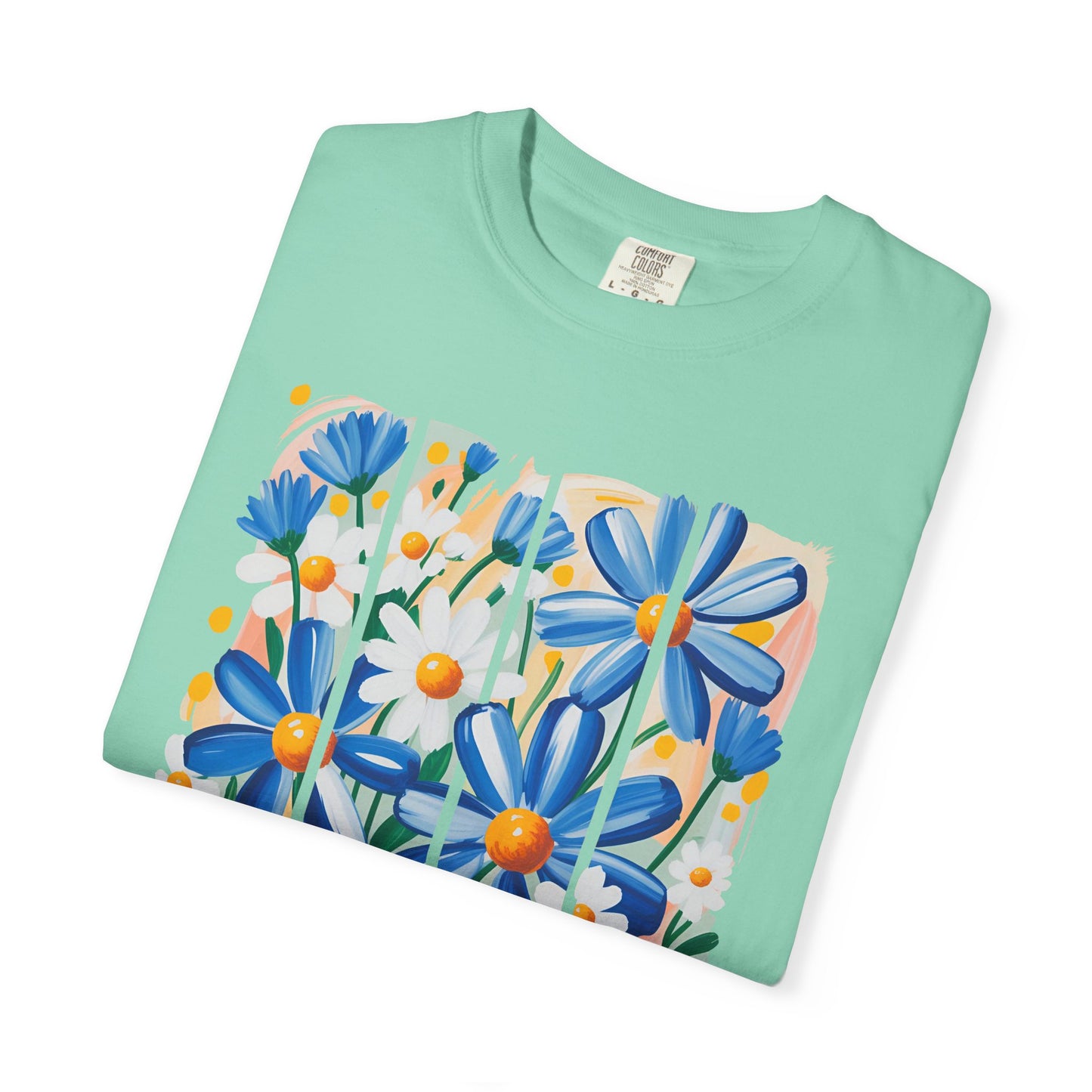 Blue Daisy Summer Vibes Garment-Dyed T-shirt