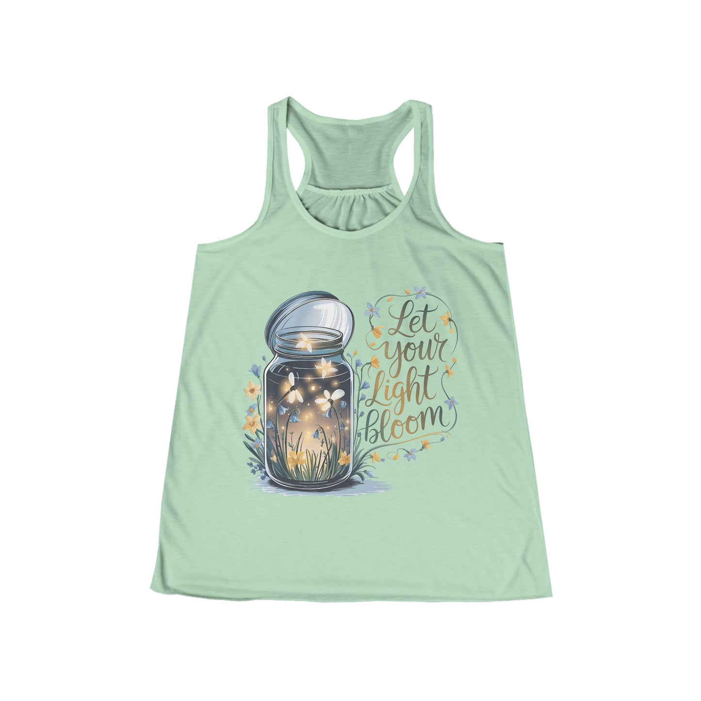 Let Your Light Bloom Women's Flowy Racerback Tank