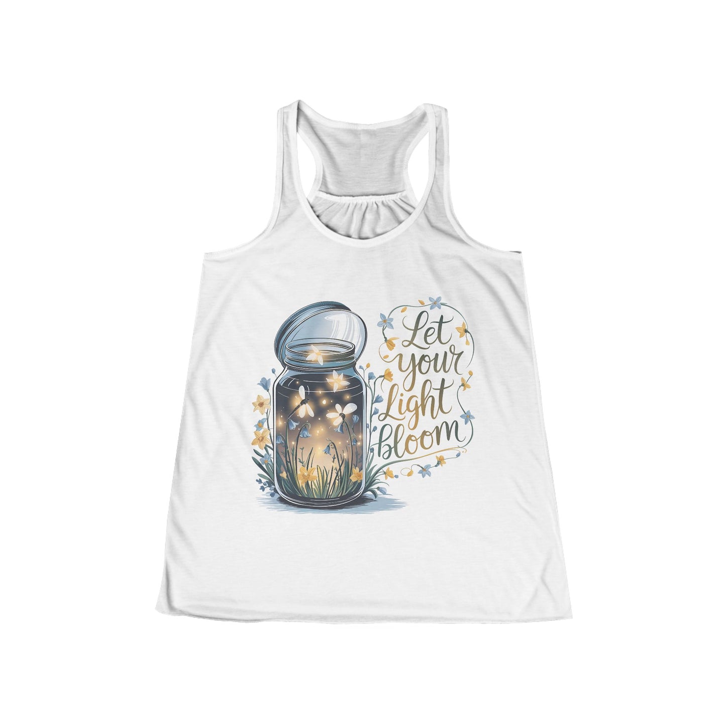 Let Your Light Bloom Women's Flowy Racerback Tank