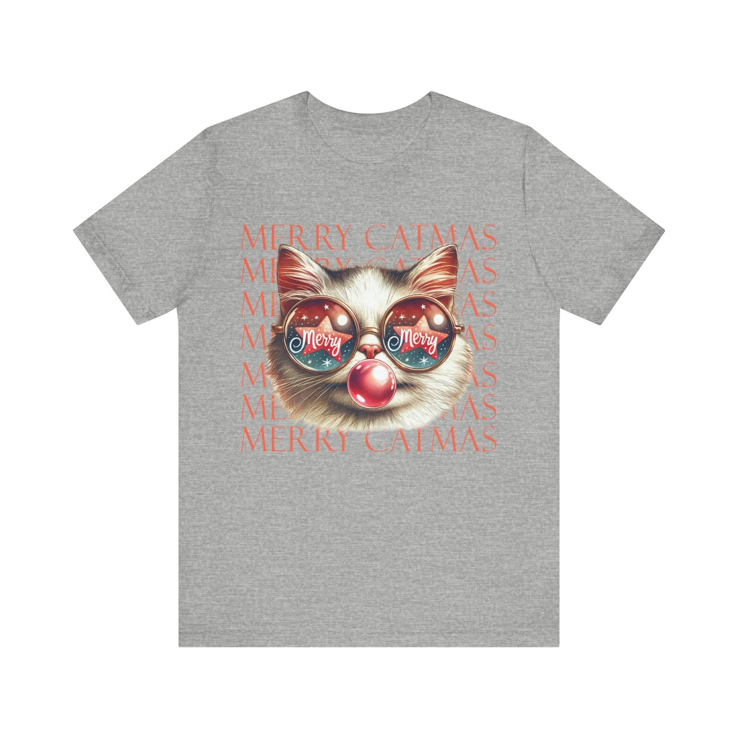 Merry Catmas Jersey Short Sleeve Tee