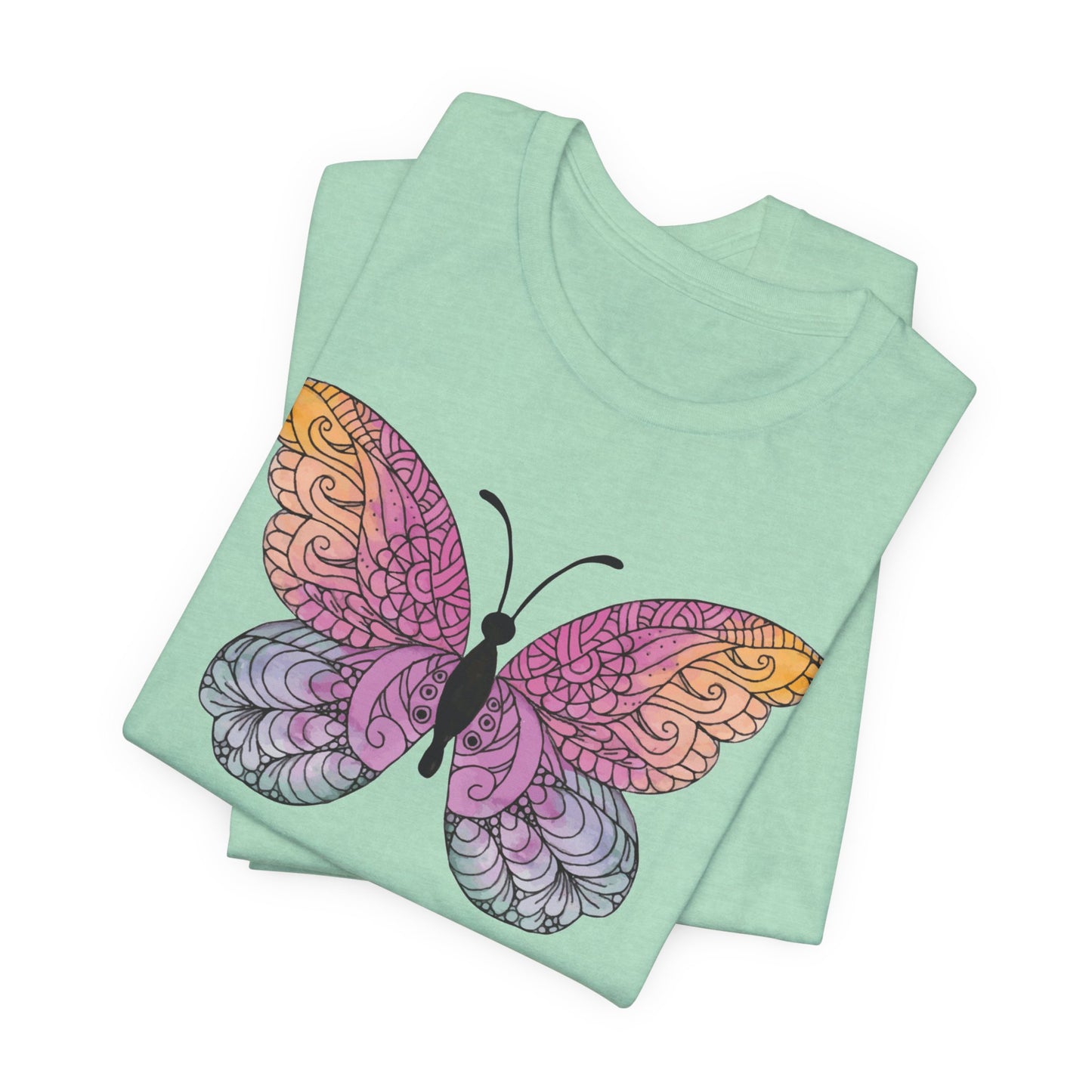 Mandala Butterfly Jersey Short Sleeve Tee