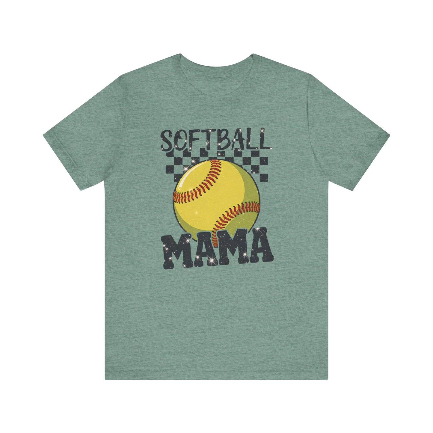 Sparkle Softball Mama Jersey Short Sleeve Tee