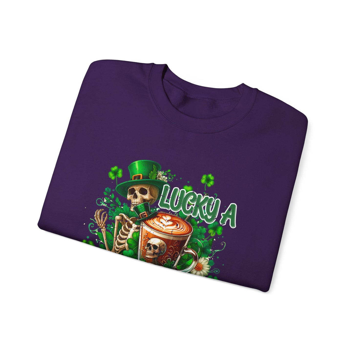 Lucky A Latte Skeleton Heavy Blend™ Crewneck Sweatshirt