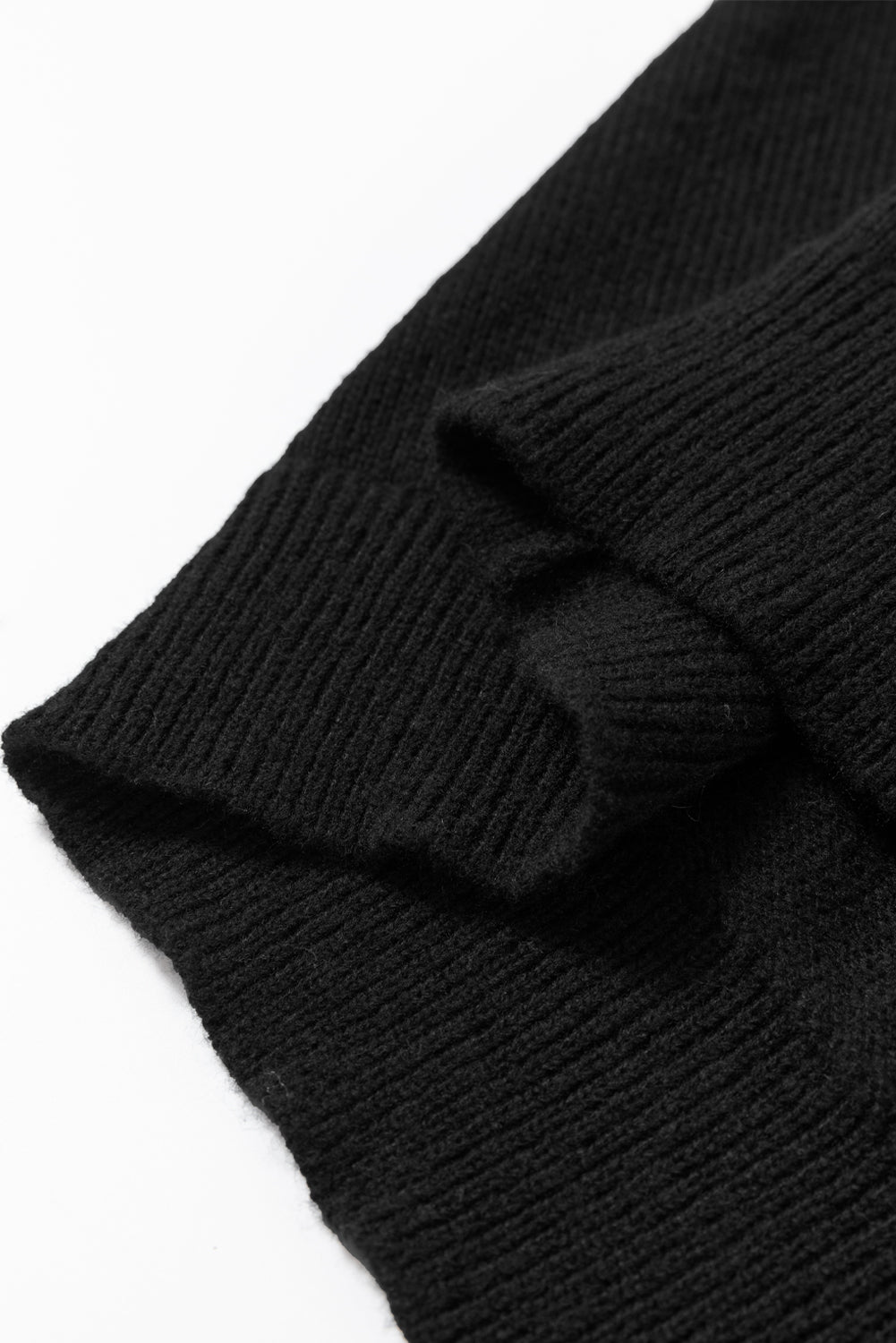 Black XOXO Glitter Print Round Neck Casual Sweater