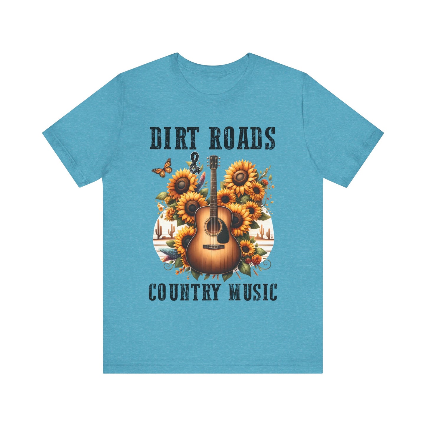 Dirt Roads and Country Music Jersey Short Sleeve Tee