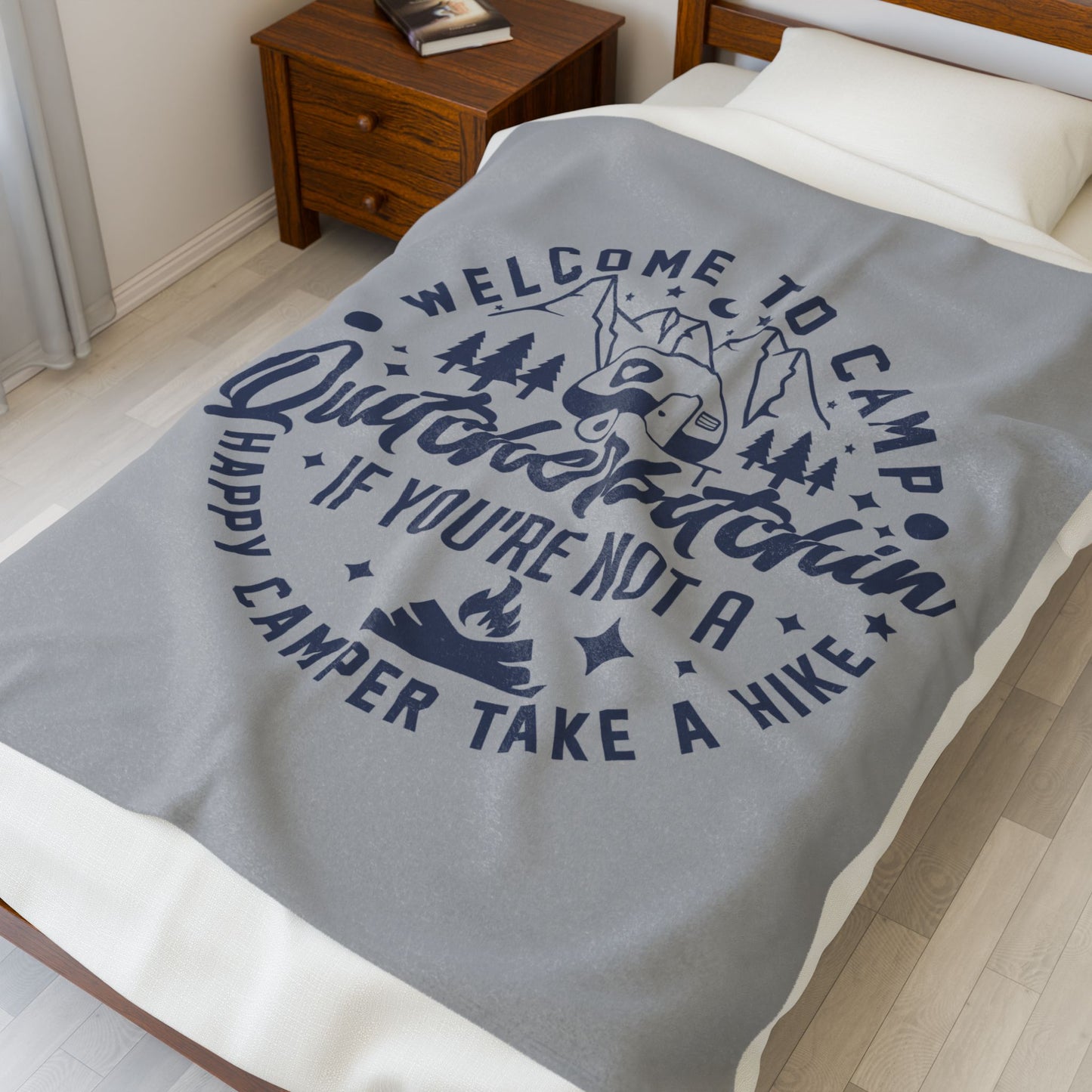 Welcome To Camp Velveteen Plush Blanket