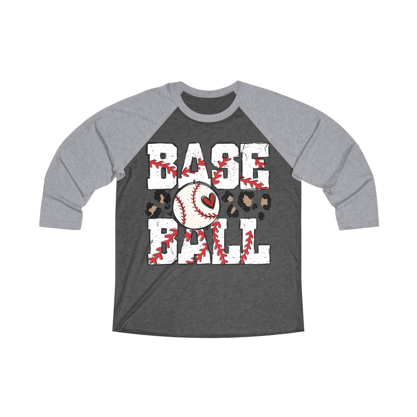 Baseball Letters Tri-Blend 3\4 Raglan Tee
