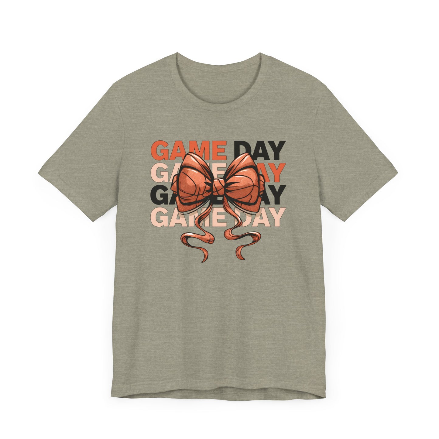 Game Day Basketball Bow Jersey Short Sleeve Tee