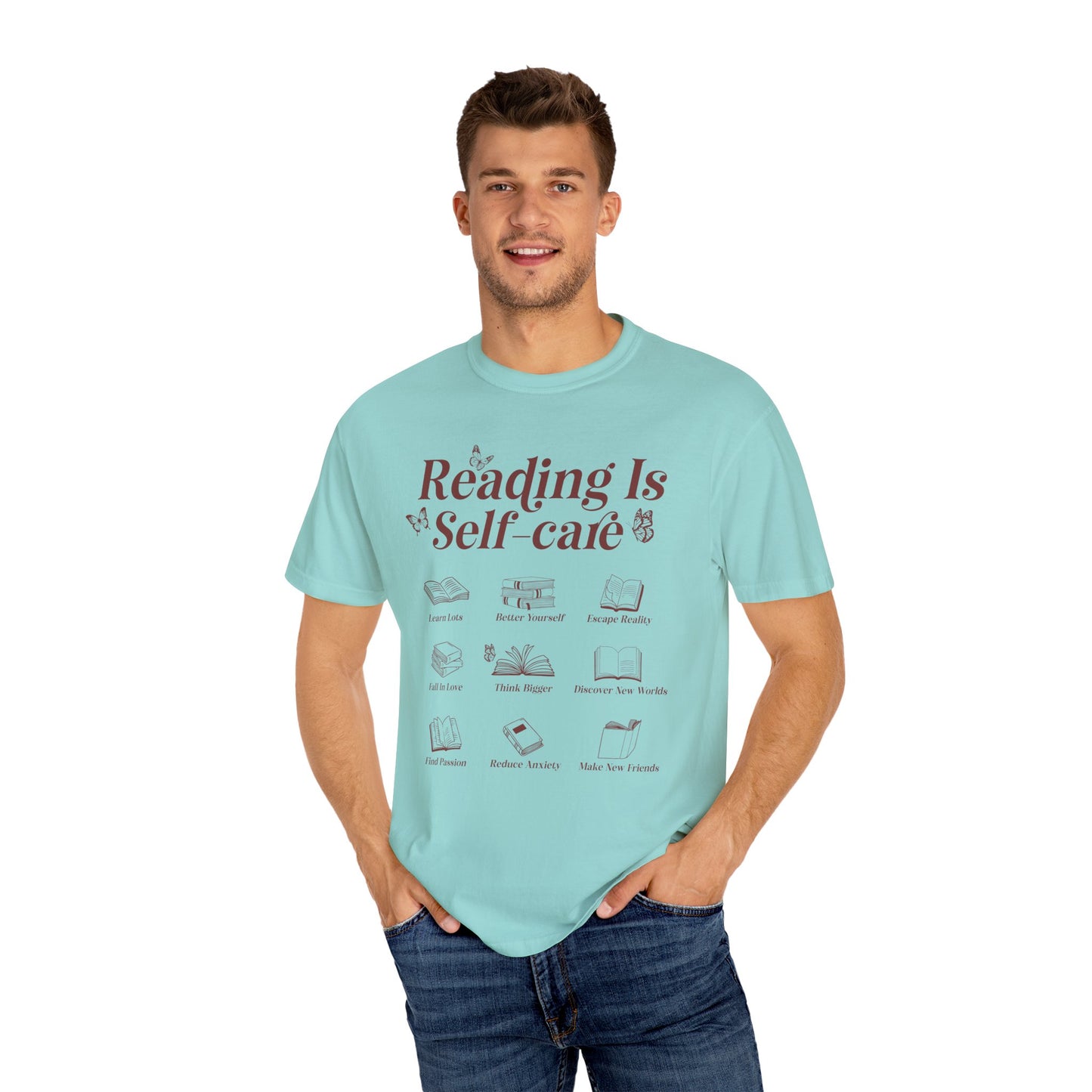 Reading Is Self Care Garment-Dyed T-shirt