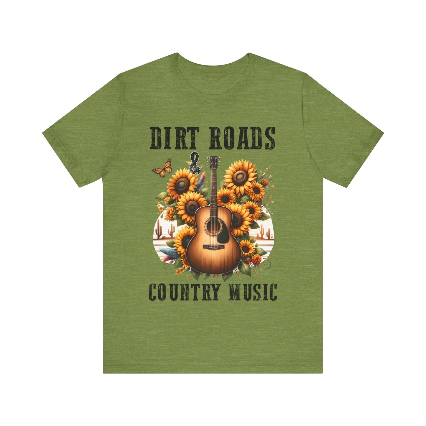 Dirt Roads and Country Music Jersey Short Sleeve Tee